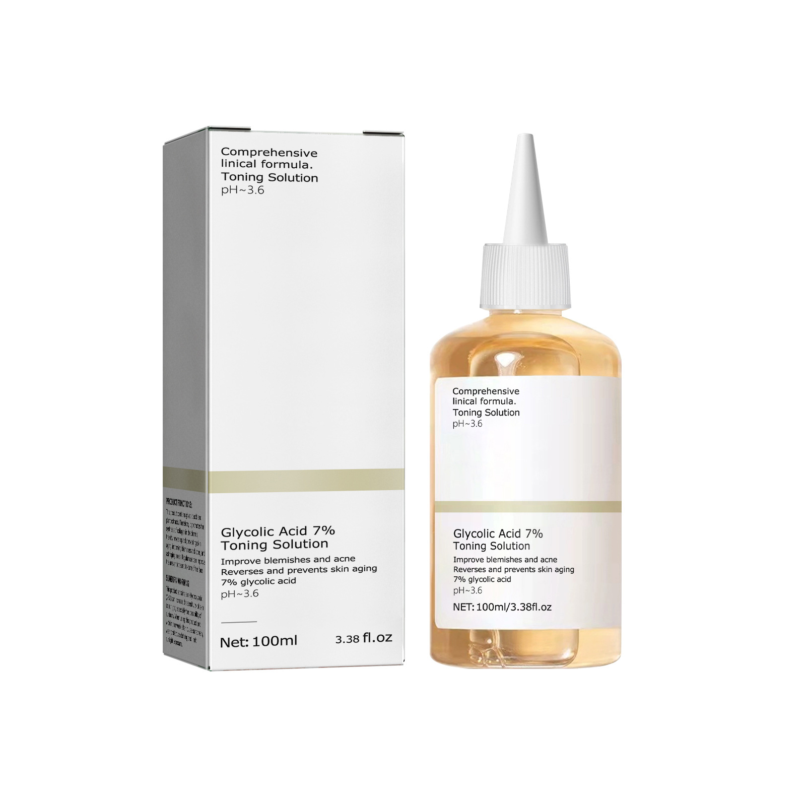 Luxury Skin Care - Solution tonifiante à l'acide glycolique 7%,
