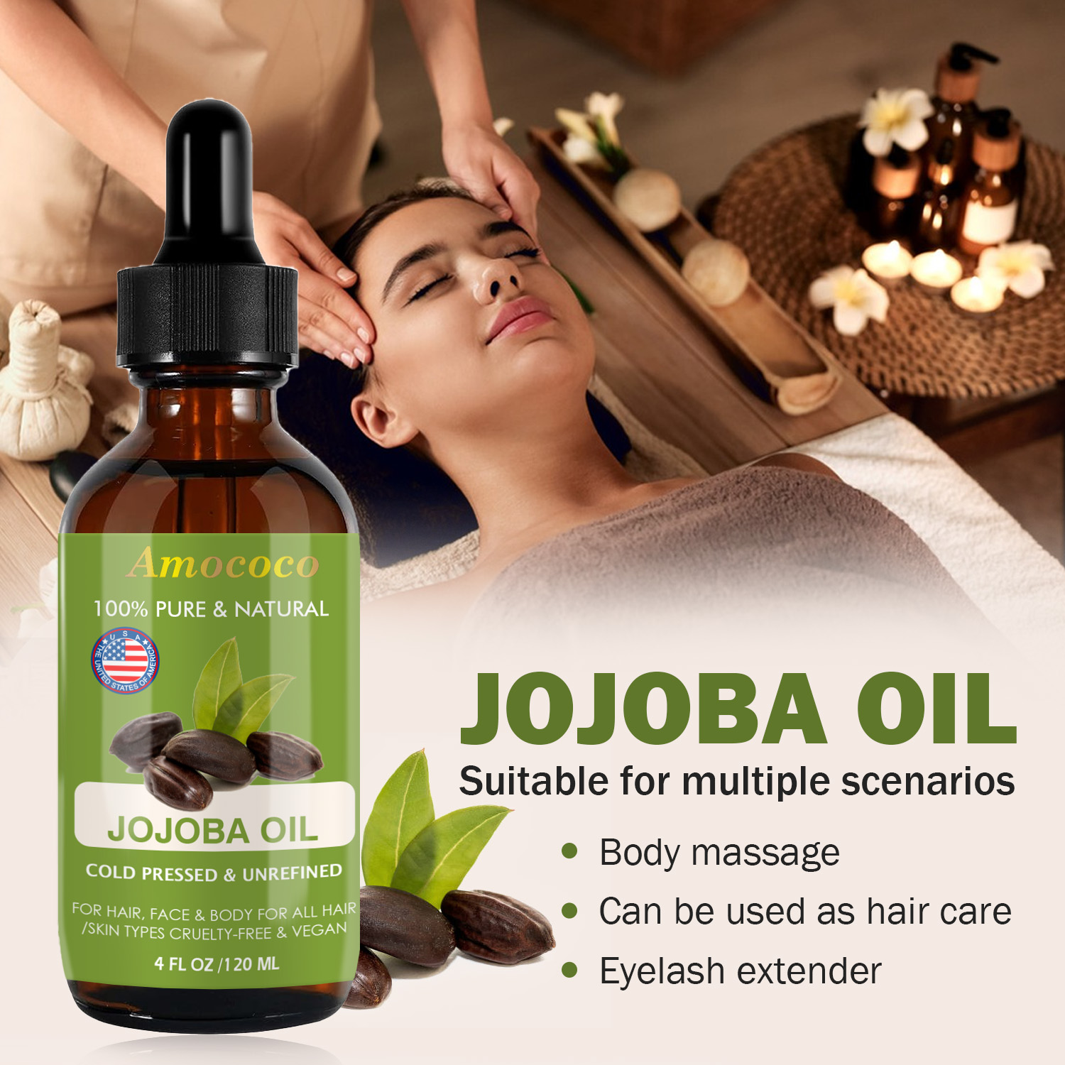 Amococo 2 pièces Huile de Jojo - Cold Pressed Rose Hip avis et prix